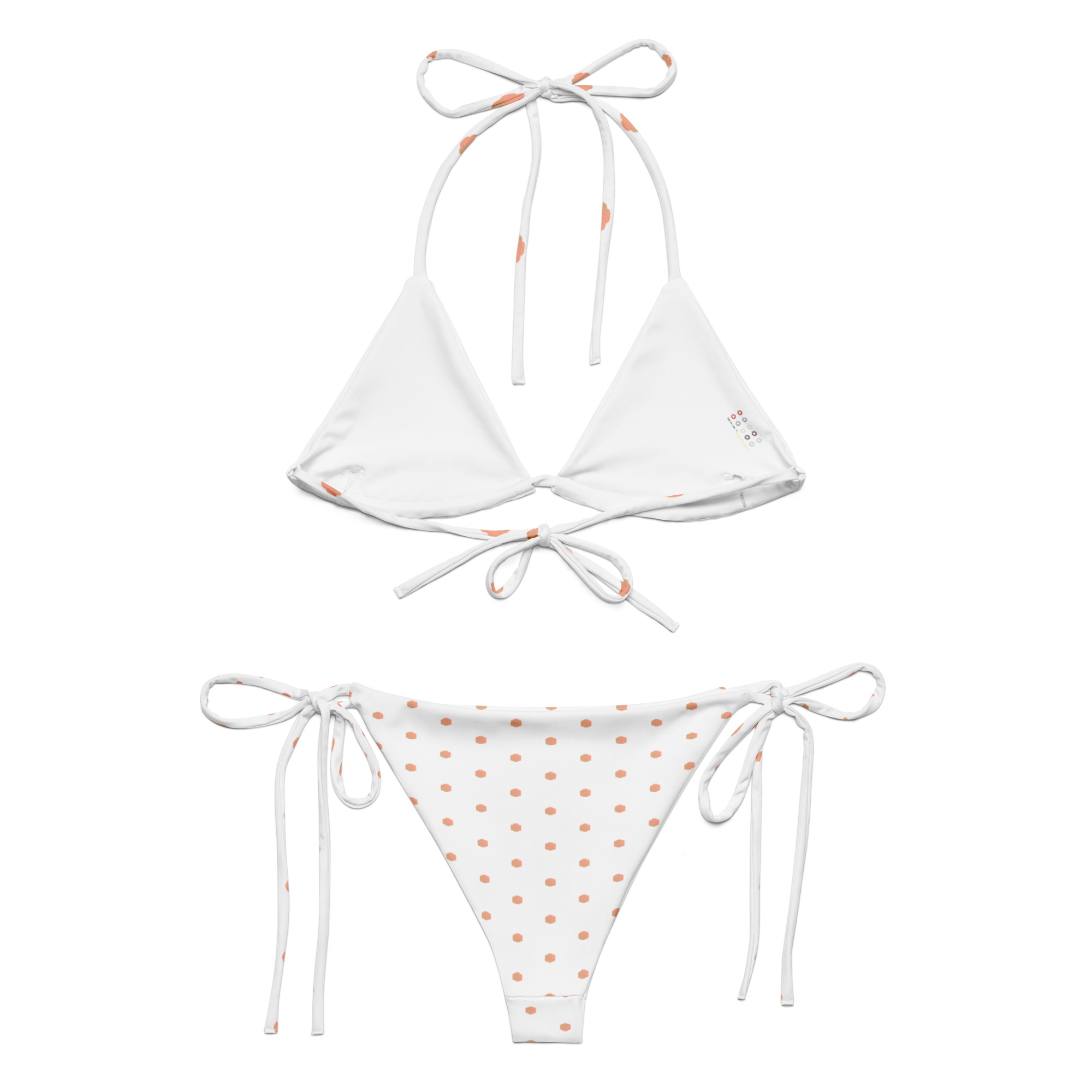 All-over print recycled string bikini